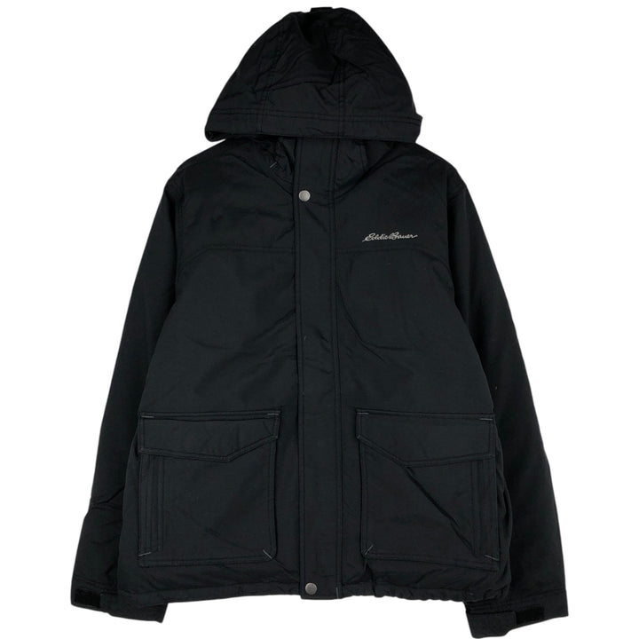 Eddie Bauer Down Parka, Men's Size L (approx.) Nylon black type Vintage Second Hand