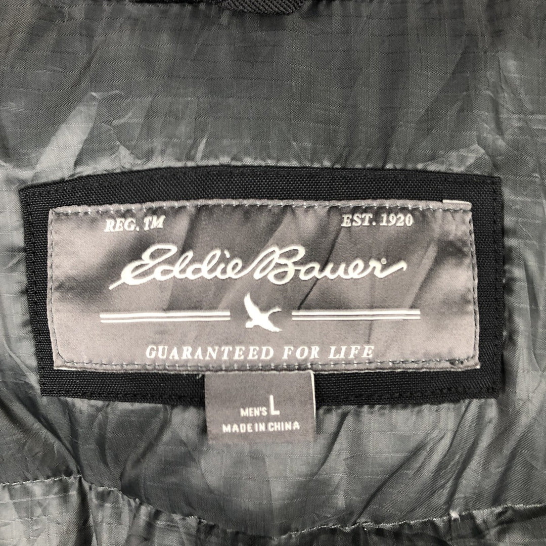 Eddie Bauer Down Parka, Men's Size L (approx.) Nylon black type Vintage Second Hand