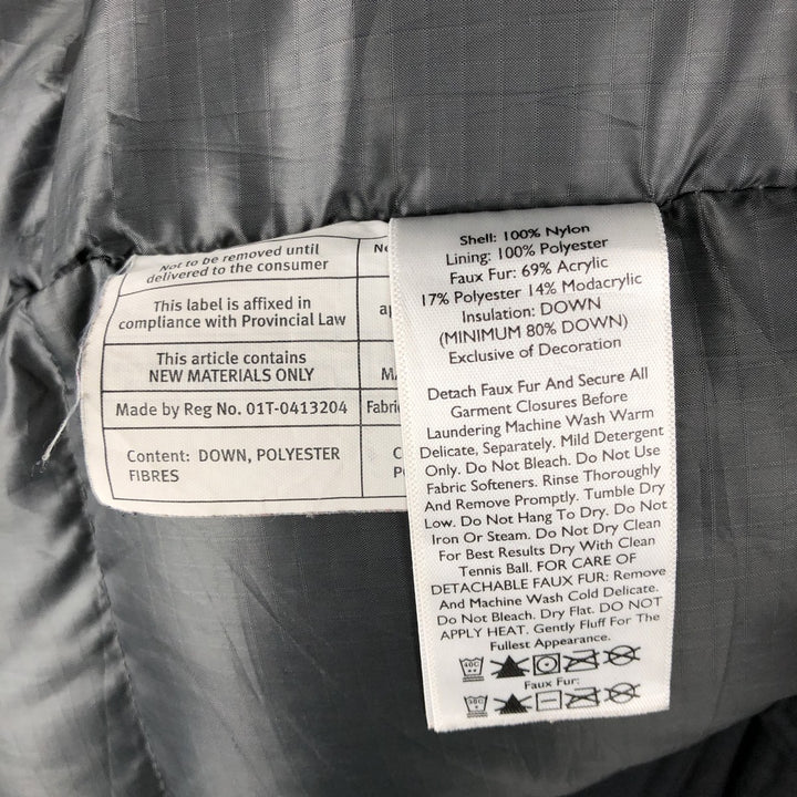Eddie Bauer Down Parka, Men's Size L (approx.) Nylon black type Vintage Second Hand
