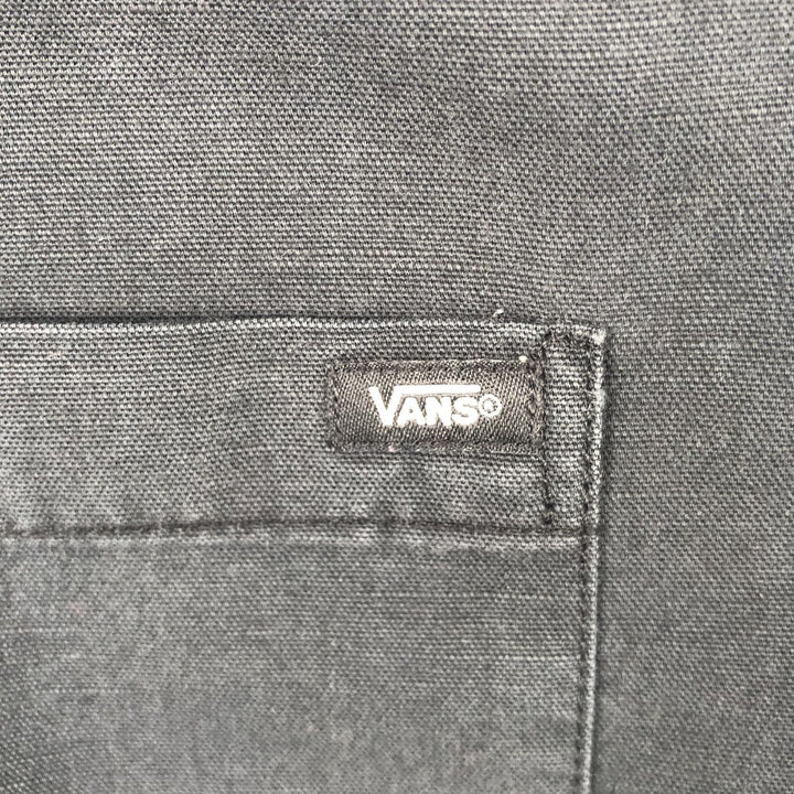 Vans Classic Fit Short-Sleeve Open-Collar Cotton Shirt, Boxy Fit, Men's Size L (approx.) cotton black type Vintage Second Hand