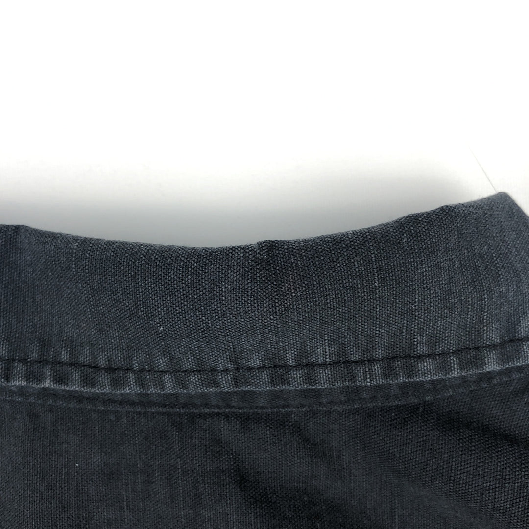 Vans Classic Fit Short-Sleeve Open-Collar Cotton Shirt, Boxy Fit, Men's Size L (approx.) cotton black type Vintage Second Hand