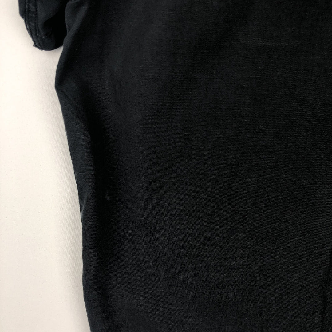 Vans Classic Fit Short-Sleeve Open-Collar Cotton Shirt, Boxy Fit, Men's Size L (approx.) cotton black type Vintage Second Hand