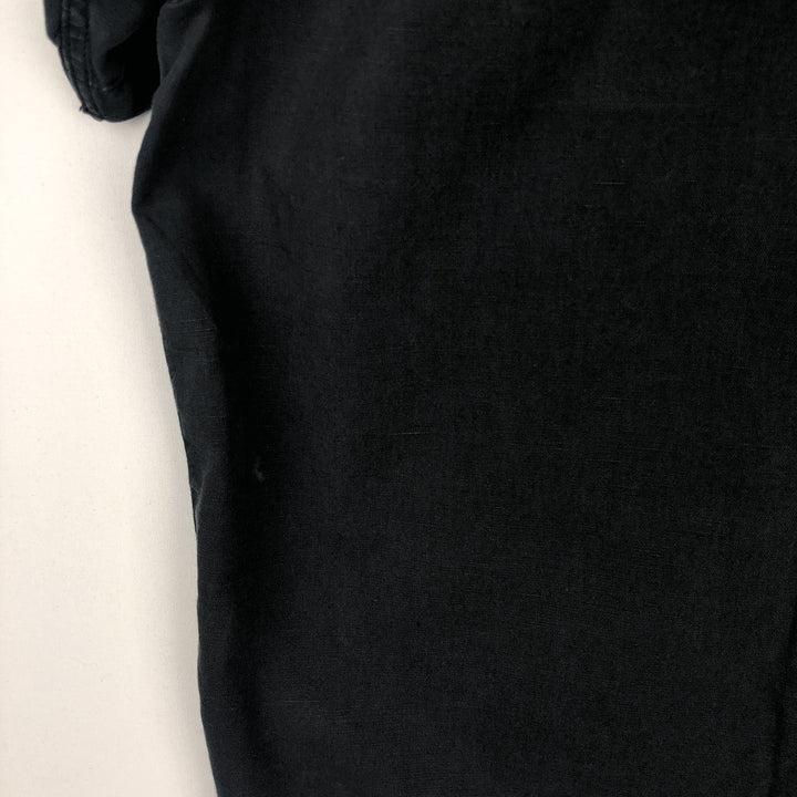 Vans Classic Fit Short-Sleeve Open-Collar Cotton Shirt, Boxy Fit, Men's Size L (approx.) cotton black type Vintage Second Hand