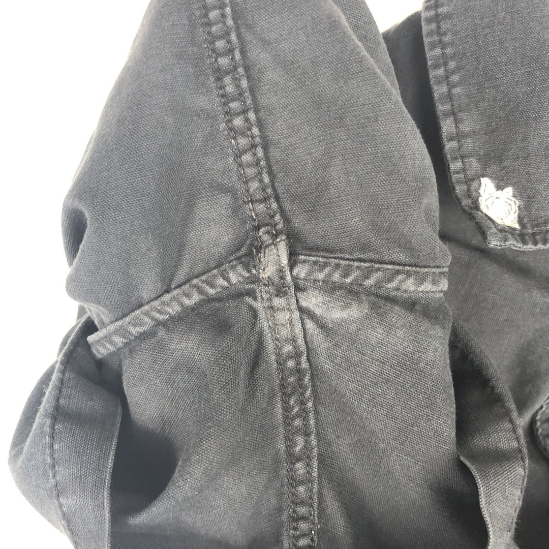 Vans Classic Fit Short-Sleeve Open-Collar Cotton Shirt, Boxy Fit, Men's Size L (approx.) cotton black type Vintage Second Hand
