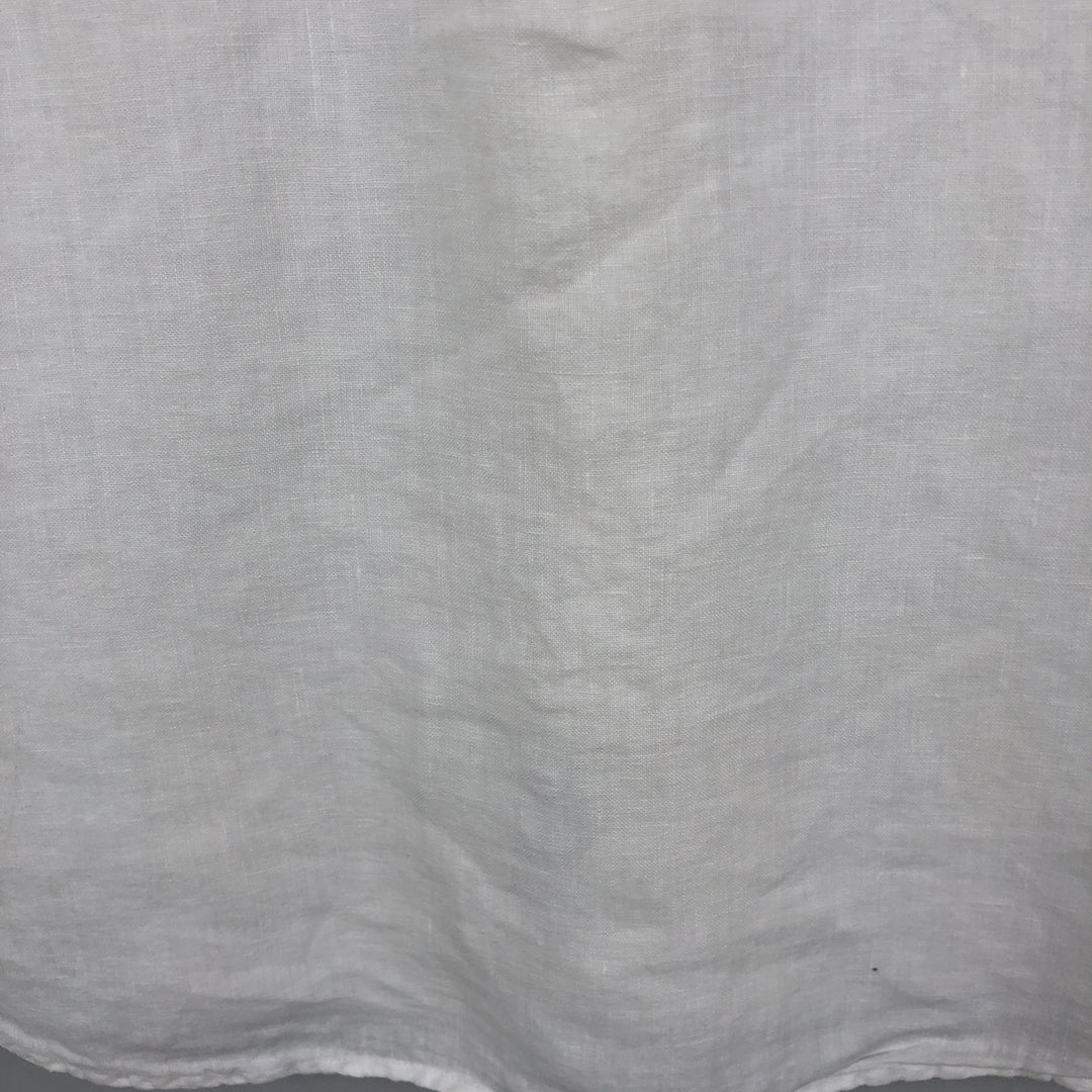 Brooks Brothers 1818 REGENT Long-Sleeve Linen Button-Down Shirt, Men's Size XL (approx.) linen white type Vintage Second Hand