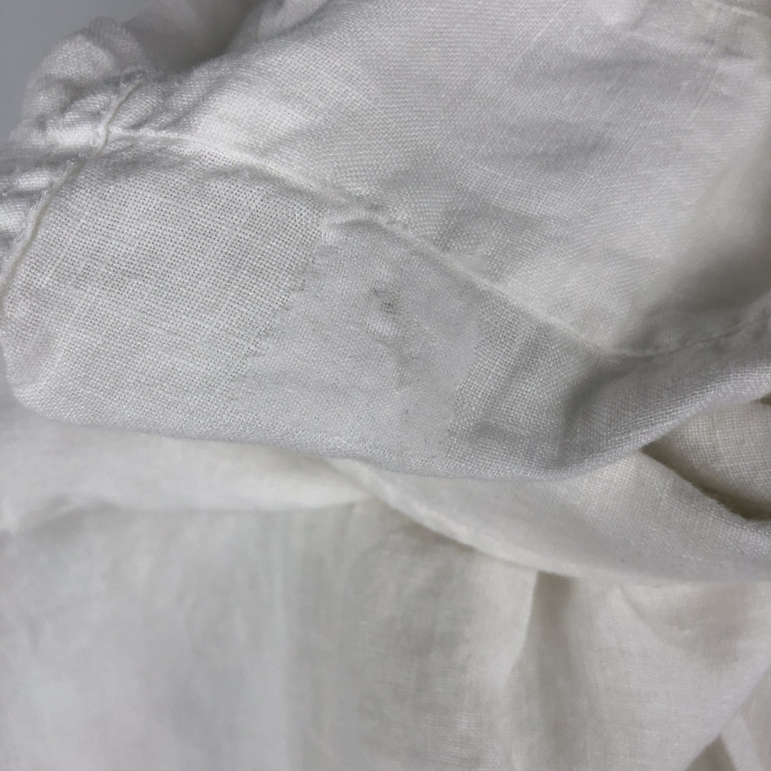 Brooks Brothers 1818 REGENT Long-Sleeve Linen Button-Down Shirt, Men's Size XL (approx.) linen white type Vintage Second Hand