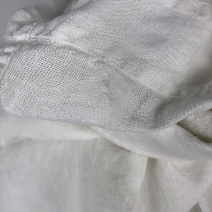 Brooks Brothers 1818 REGENT Long-Sleeve Linen Button-Down Shirt, Men's Size XL (approx.) linen white type Vintage Second Hand