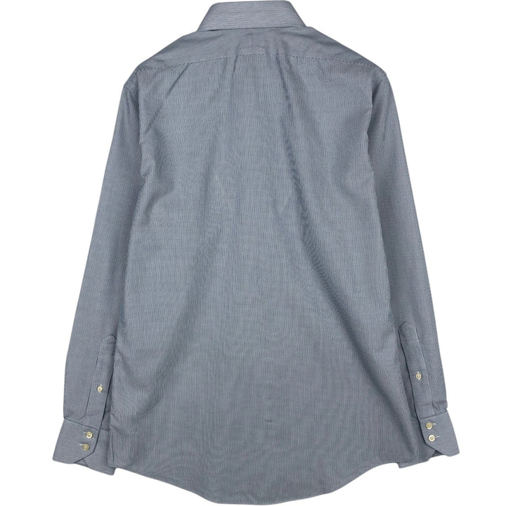 Brooks Brothers Est.1818 REGEND Wide Collar Long Sleeve Cotton Stripe Shirt, Men's Size M (approx.) Supima Cotton blue type Vintage Second Hand