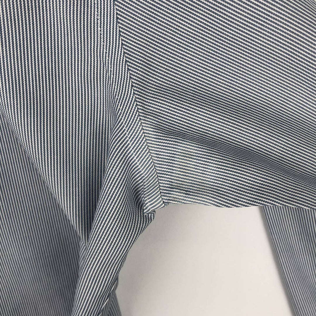 Brooks Brothers Est.1818 REGEND Wide Collar Long Sleeve Cotton Stripe Shirt, Men's Size M (approx.) Supima Cotton blue type Vintage Second Hand