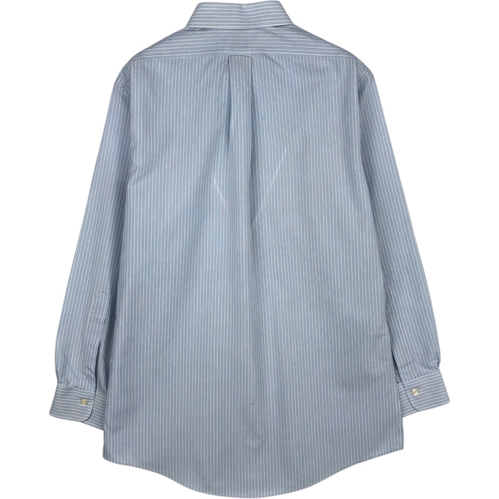 Brooks Brothers Est.1818 Slim Fit Long-Sleeve Cotton Stripe Shirt (Men's Size M) cotton Blue type light blue Vintage Second Hand