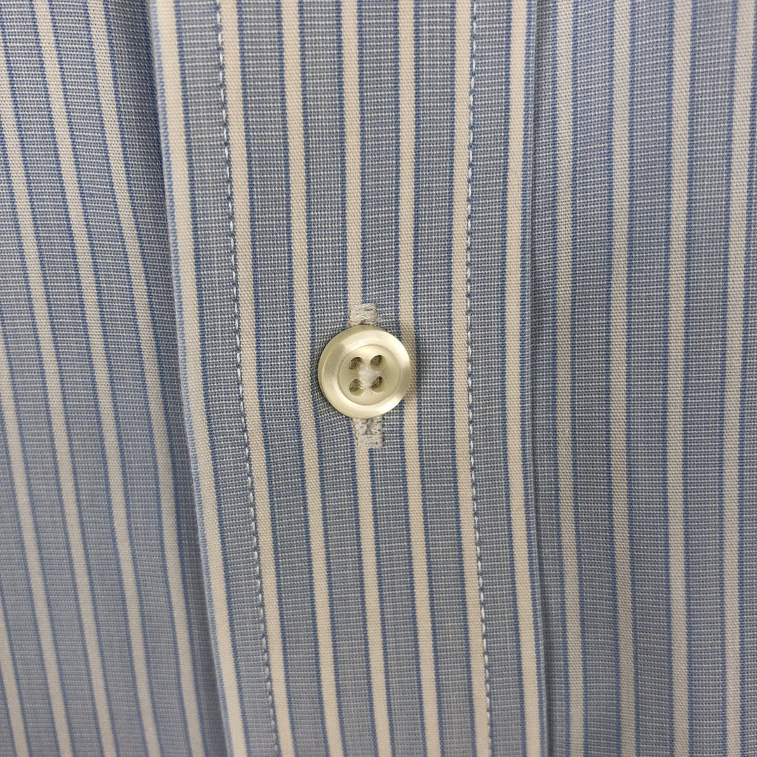 Brooks Brothers Est.1818 Slim Fit Long-Sleeve Cotton Stripe Shirt (Men's Size M) cotton Blue type light blue Vintage Second Hand