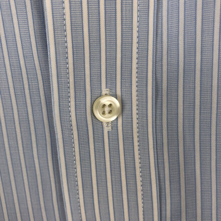 Brooks Brothers Est.1818 Slim Fit Long-Sleeve Cotton Stripe Shirt (Men's Size M) cotton Blue type light blue Vintage Second Hand