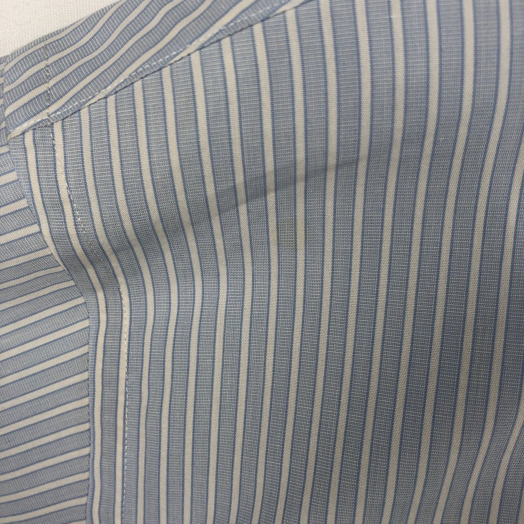 Brooks Brothers Est.1818 Slim Fit Long-Sleeve Cotton Stripe Shirt (Men's Size M) cotton Blue type light blue Vintage Second Hand