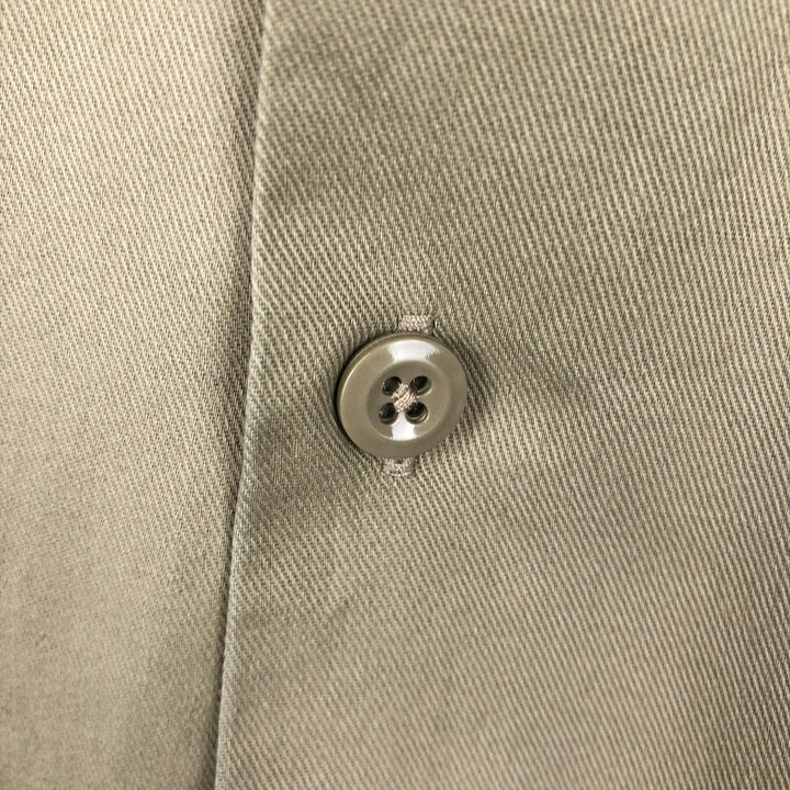 Dickies Long-Sleeve Work Shirt, Boxy Fit, Men's Size M polyester Beige type Vintage Second Hand