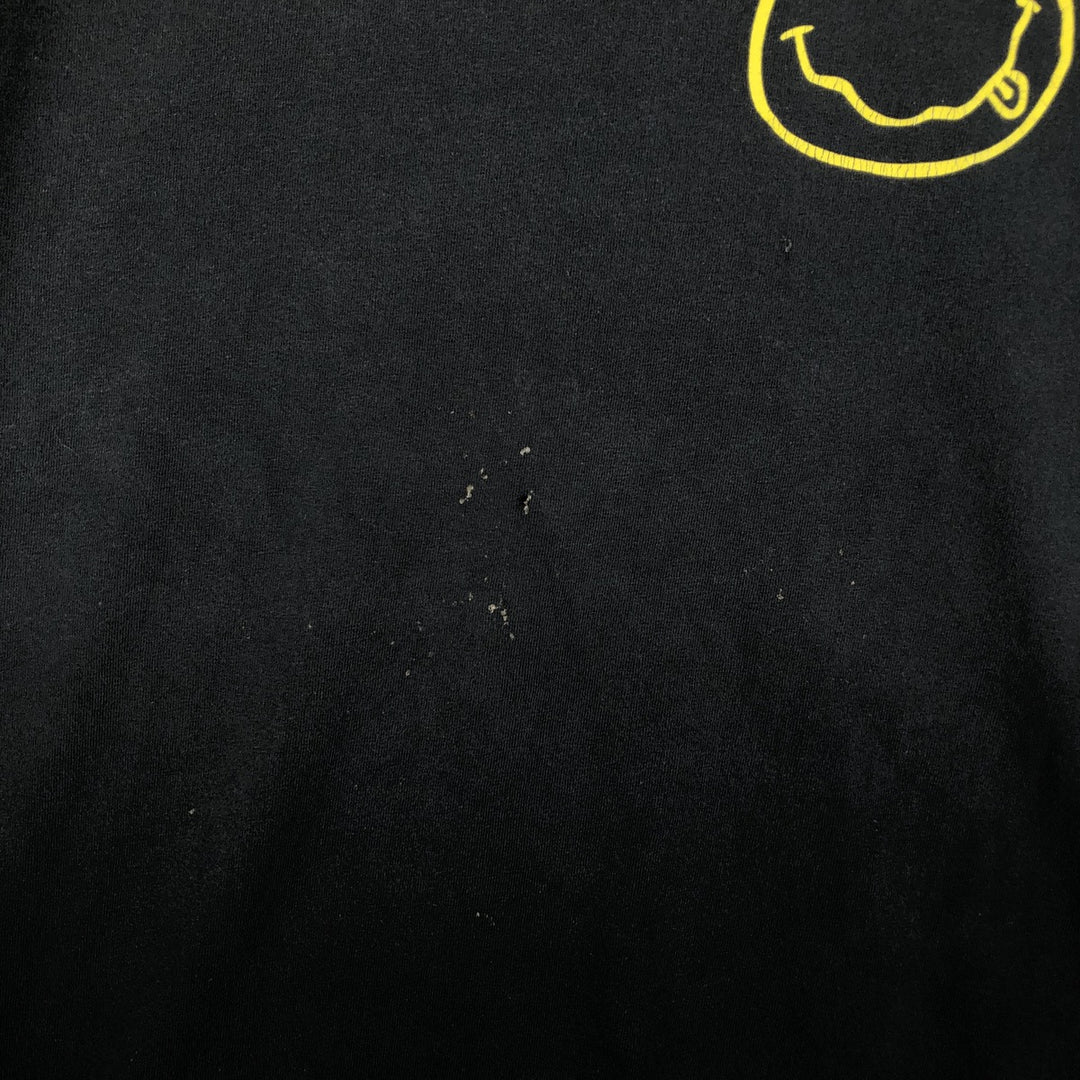 NIRVANA Nirvana Band T-shirt, Band T, Men's L size cotton black type Vintage Second Hand