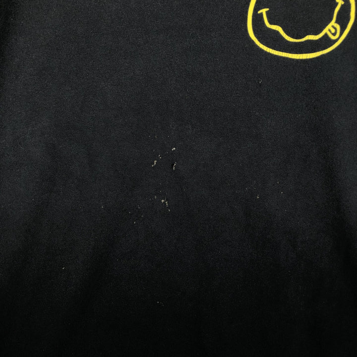NIRVANA Nirvana Band T-shirt, Band T, Men's L size cotton black type Vintage Second Hand