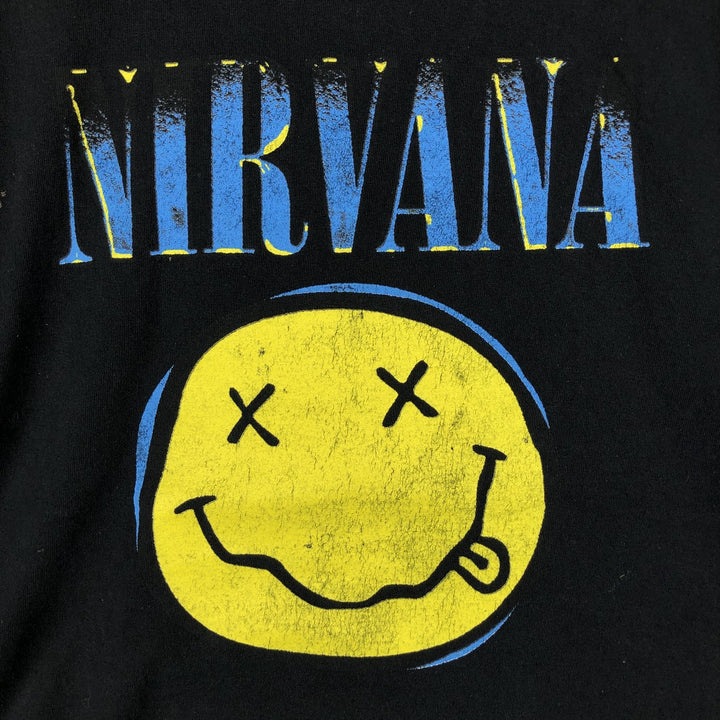 NIRVANA Nirvana Band T-shirt, Band T, Men's L size unclear black type Vintage Second Hand