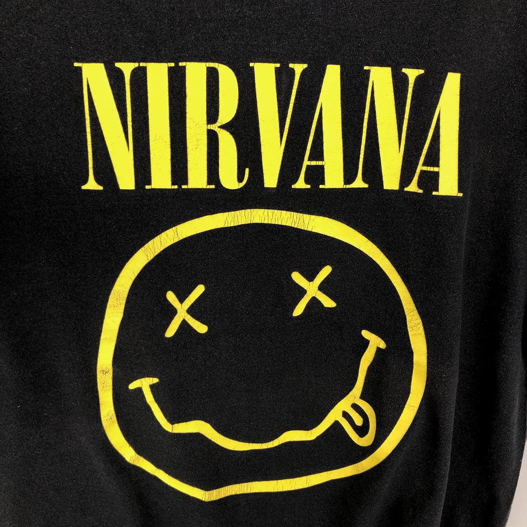 NIRVANA Nirvana Band T-shirt, Band T, Men's XL size cotton black type Vintage Second Hand