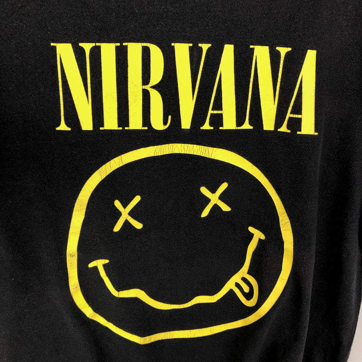 NIRVANA Nirvana Band T-shirt, Band T, Men's XL size cotton black type Vintage Second Hand