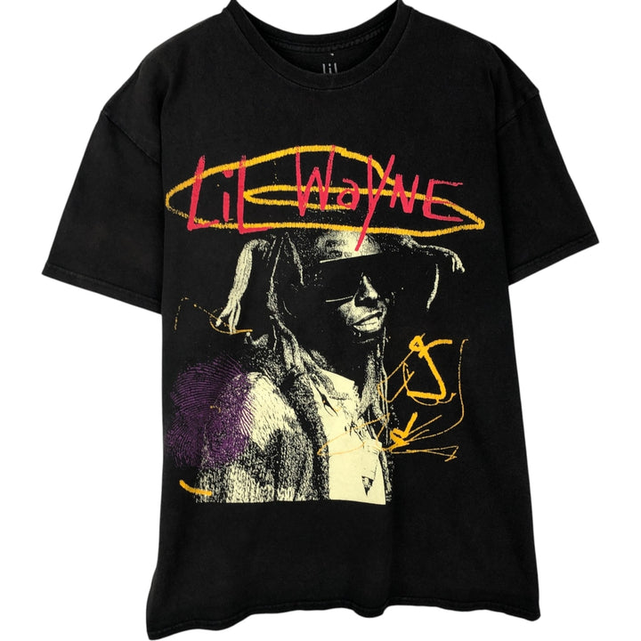 LIL WAYNE Rap T-shirt, Men's L size cotton black type Vintage Second Hand