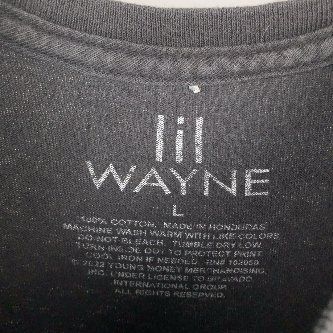 LIL WAYNE Rap T-shirt, Men's L size cotton black type Vintage Second Hand