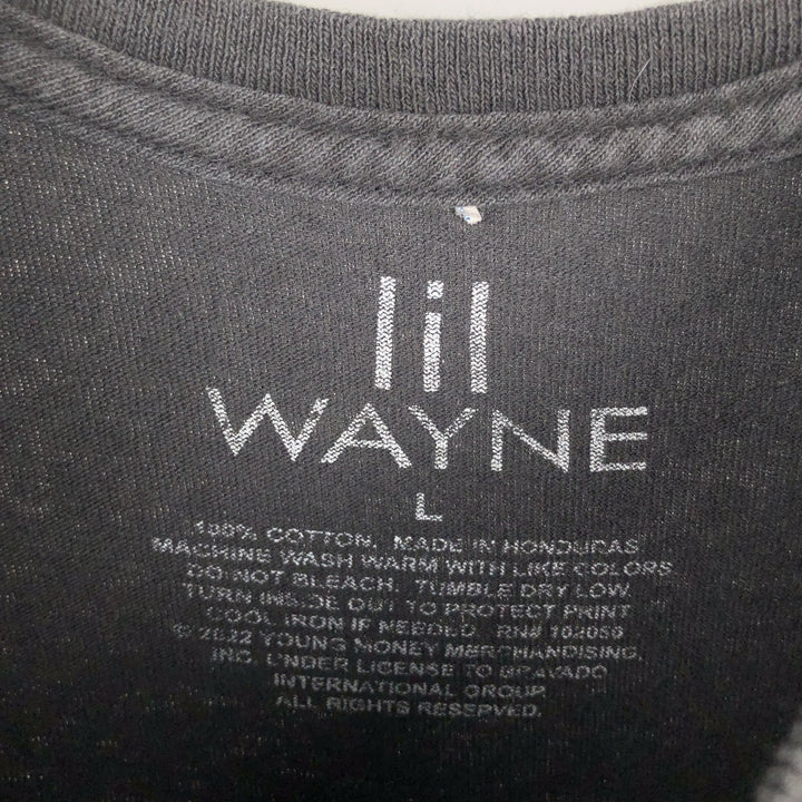 LIL WAYNE Rap T-shirt, Men's L size cotton black type Vintage Second Hand
