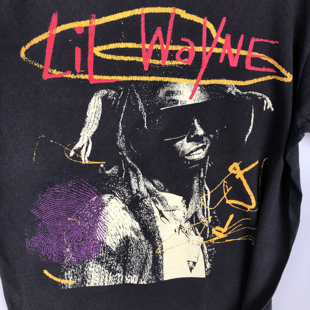 LIL WAYNE Rap T-shirt, Men's L size cotton black type Vintage Second Hand