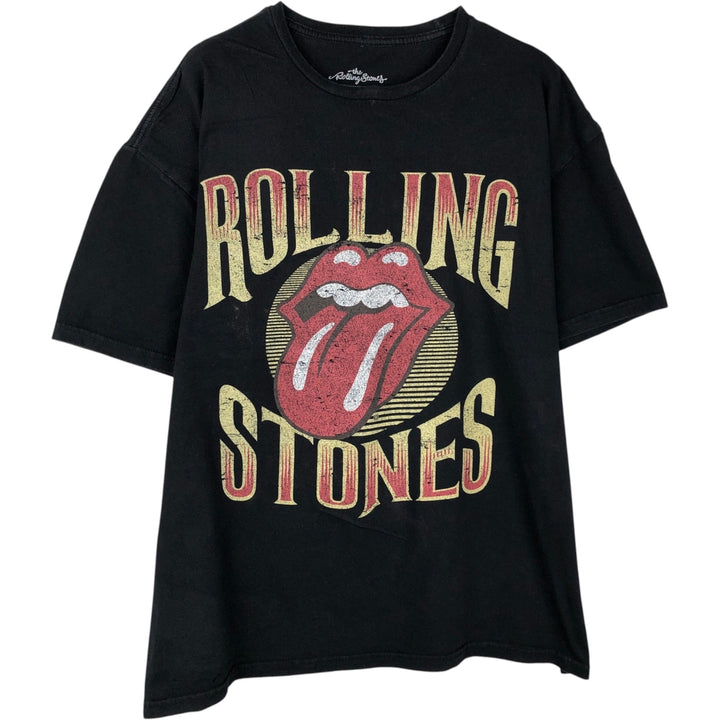 The Rolling Stones Band T-shirt, Men's XL cotton black type Vintage Second Hand