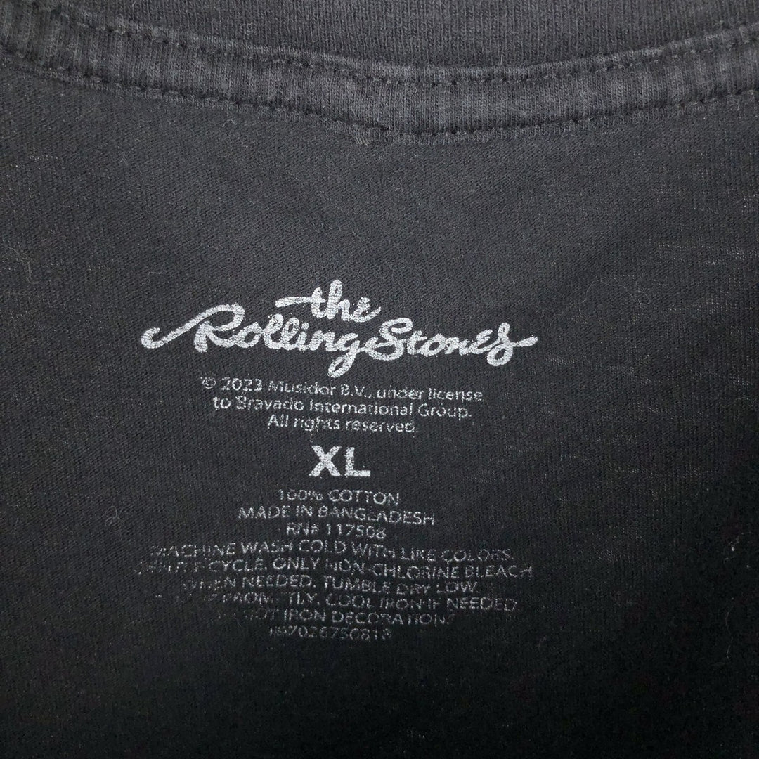 The Rolling Stones Band T-shirt, Men's XL cotton black type Vintage Second Hand