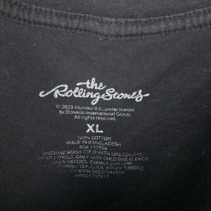 The Rolling Stones Band T-shirt, Men's XL cotton black type Vintage Second Hand