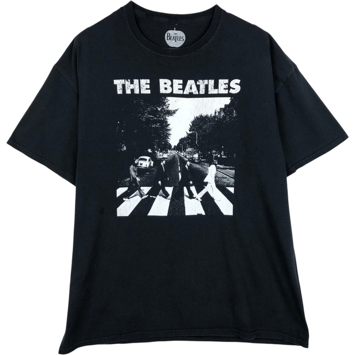 THE BEATLES Band T-shirt, Band T, Men's XL size cotton black type Vintage Second Hand