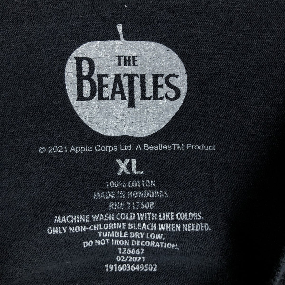 THE BEATLES Band T-shirt, Band T, Men's XL size cotton black type Vintage Second Hand