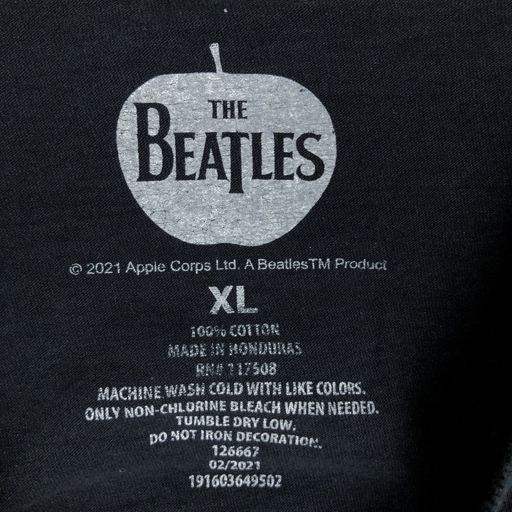 THE BEATLES Band T-shirt, Band T, Men's XL size cotton black type Vintage Second Hand