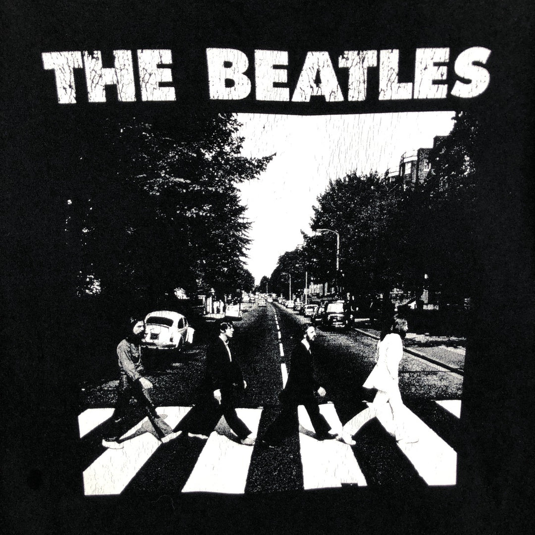 THE BEATLES Band T-shirt, Band T, Men's XL size cotton black type Vintage Second Hand
