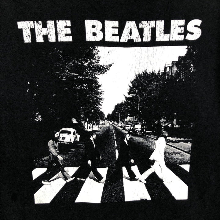 THE BEATLES Band T-shirt, Band T, Men's XL size cotton black type Vintage Second Hand