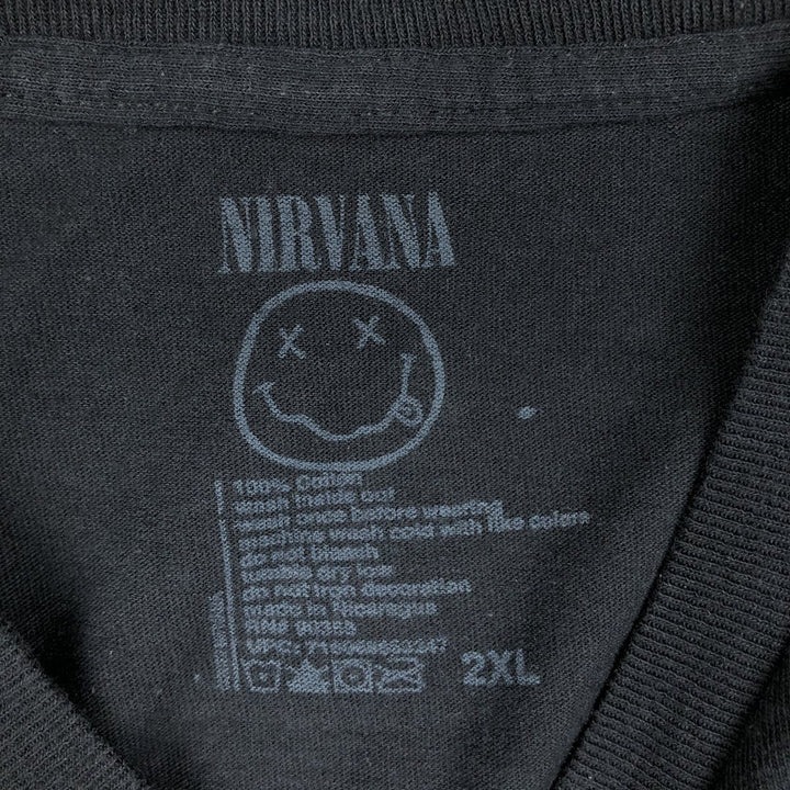 NIRVANA Nirvana Band T-shirt, Band T, Men's XXL cotton black type Vintage Second Hand