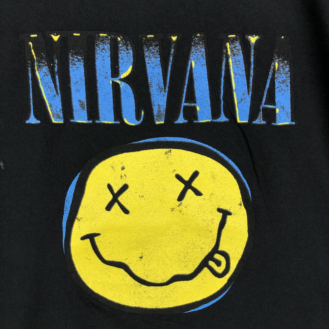 NIRVANA Nirvana Band T-shirt, Band T, Men's XXL cotton black type Vintage Second Hand