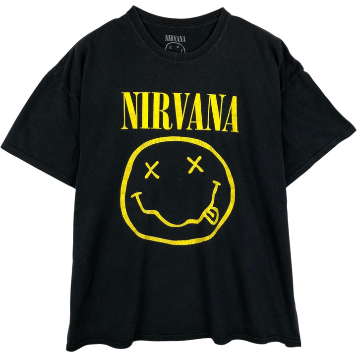 NIRVANA Nirvana Band T-shirt, Band T, Men's XXL cotton black type Vintage Second Hand