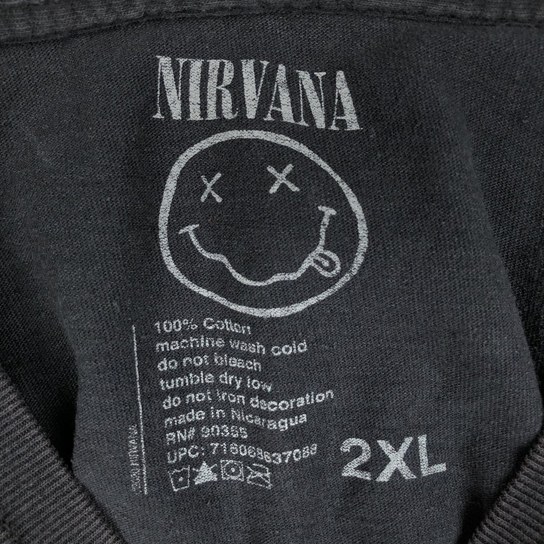 NIRVANA Nirvana Band T-shirt, Band T, Men's XXL cotton black type Vintage Second Hand