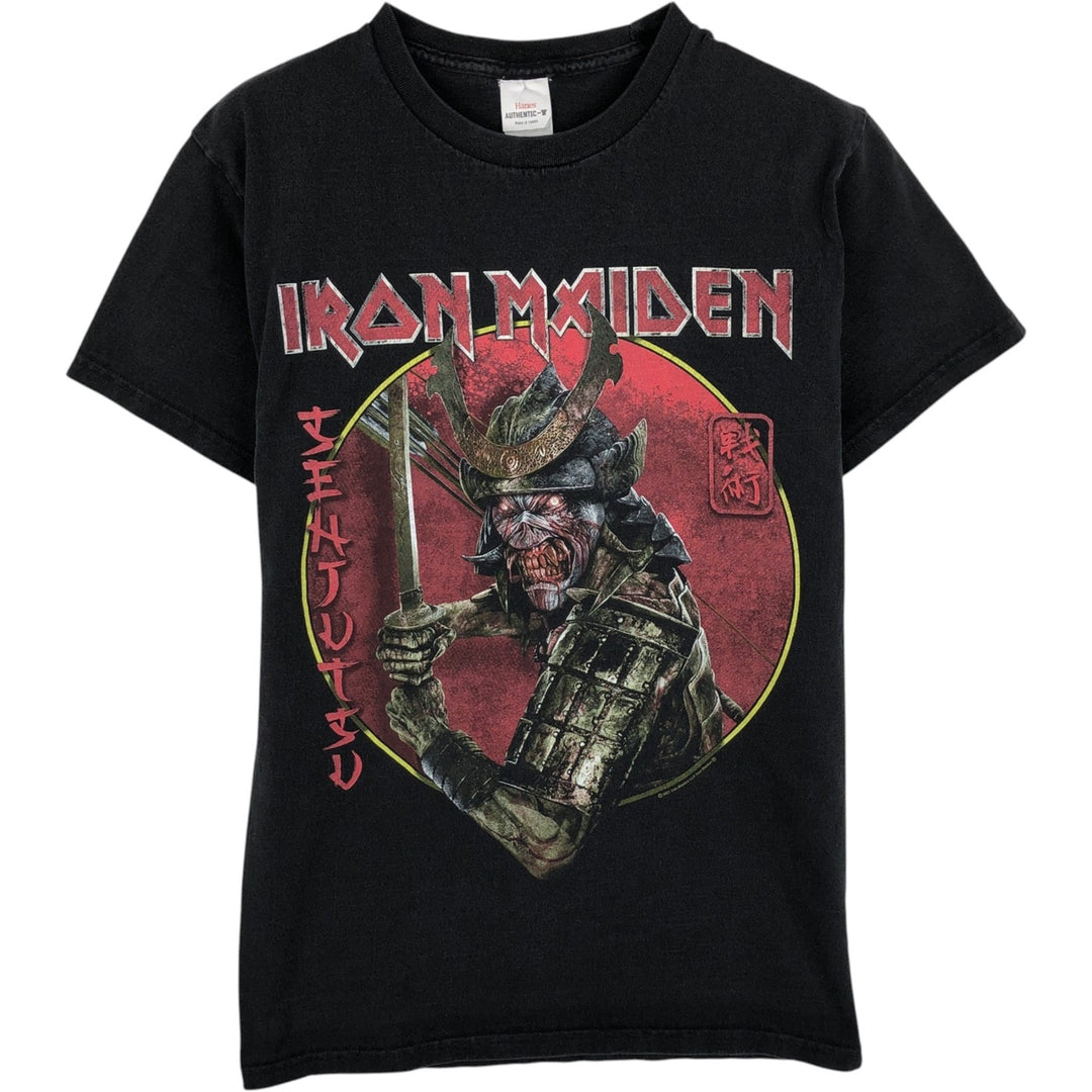 IRON MAIDEN Iron Maiden Band T-shirt Band T Men's S size cotton black type Vintage Second Hand