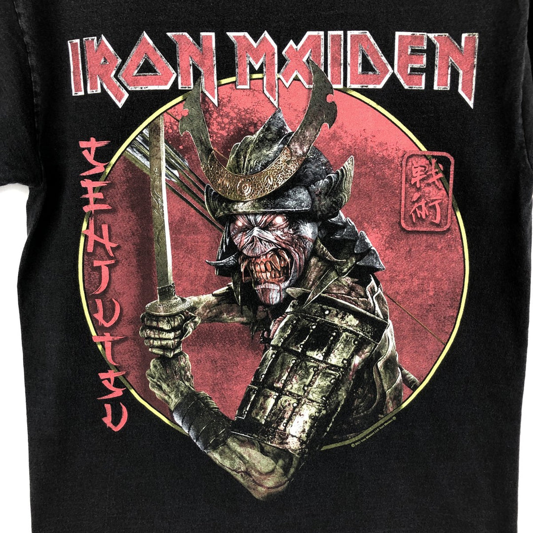 IRON MAIDEN Iron Maiden Band T-shirt Band T Men's S size cotton black type Vintage Second Hand
