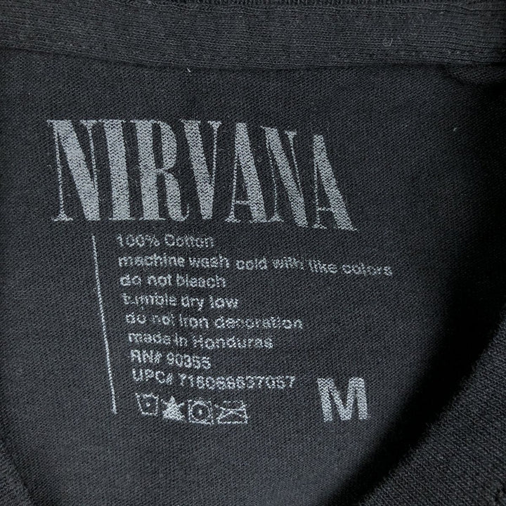 NIRVANA Nirvana Band T-shirt, Band T, Men's M size cotton black type Vintage Second Hand