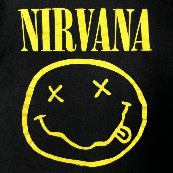 NIRVANA Nirvana Band T-shirt, Band T, Men's M size cotton black type Vintage Second Hand