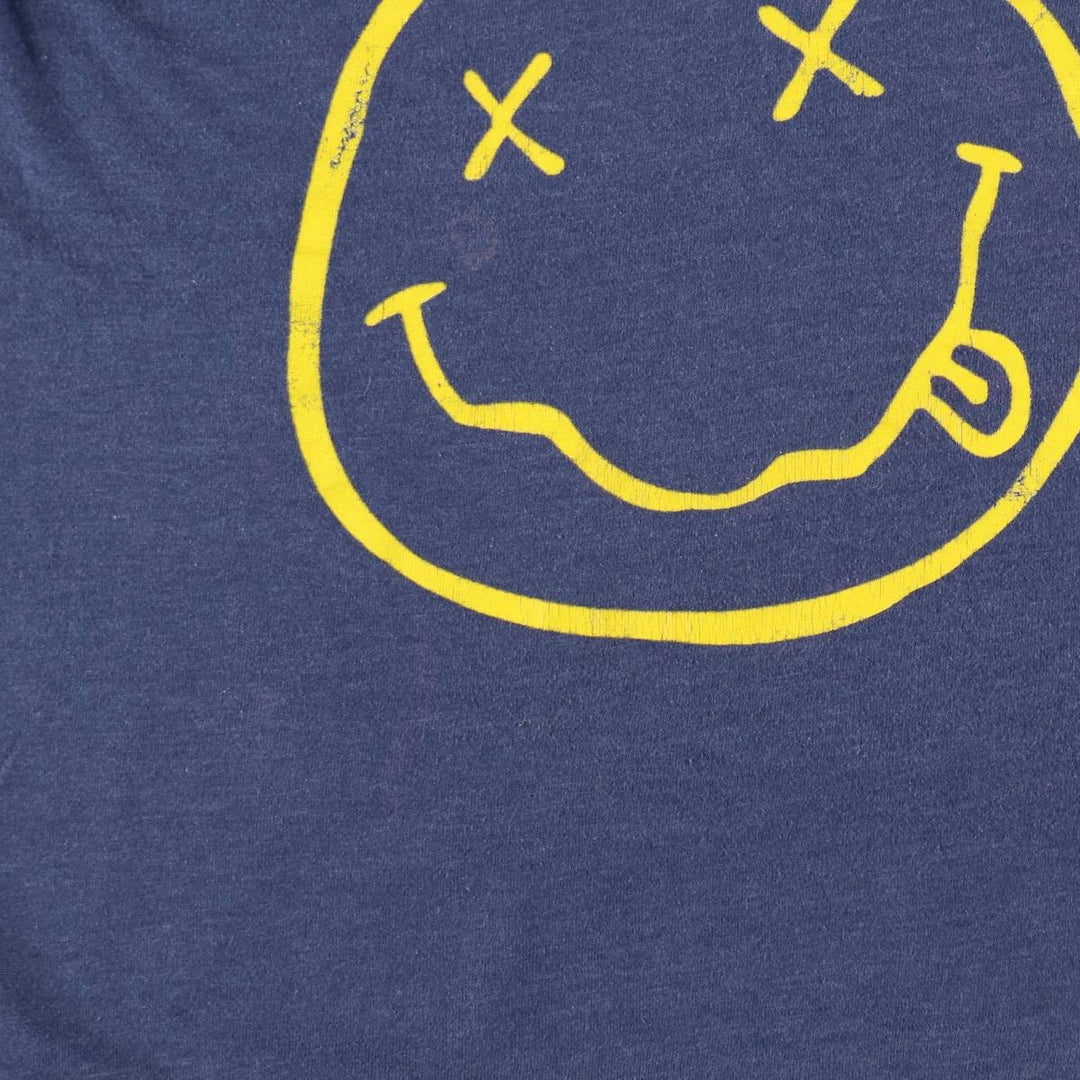 NIRVANA Nirvana Band T-shirt, Band T, Men's M size unclear Navy blue Vintage Second Hand