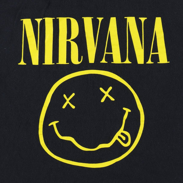 NIRVANA Nirvana Band T-shirt, Band T, Men's M size cotton black type Vintage Second Hand