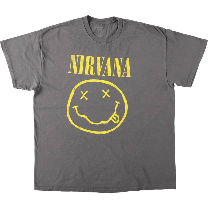 NIRVANA Nirvana Band T-shirt, Band T, Men's XL size cotton Khaki type Vintage Second Hand