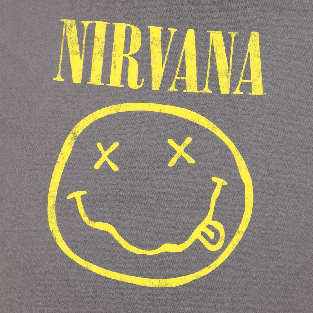 NIRVANA Nirvana Band T-shirt, Band T, Men's XL size cotton Khaki type Vintage Second Hand