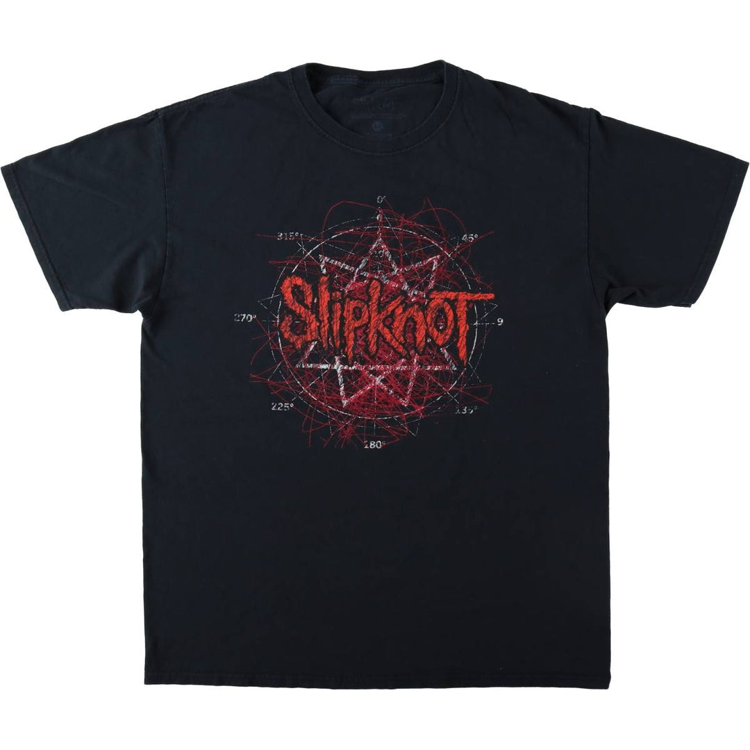 SLIPKNOT Slipknot Band T-shirt Band T Men's L size cotton black type Vintage Second Hand