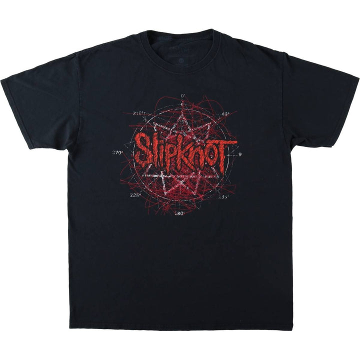 SLIPKNOT Slipknot Band T-shirt Band T Men's L size cotton black type Vintage Second Hand