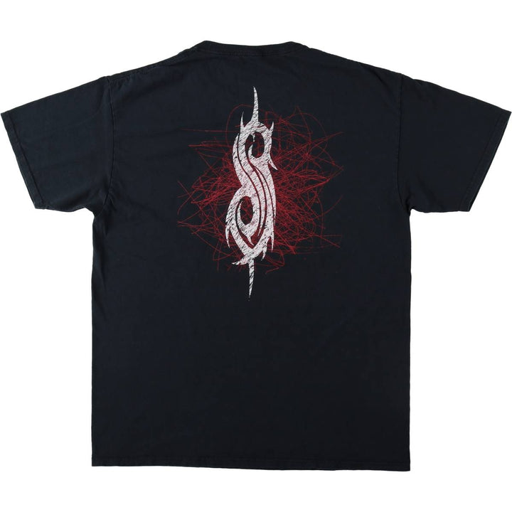 SLIPKNOT Slipknot Band T-shirt Band T Men's L size cotton black type Vintage Second Hand